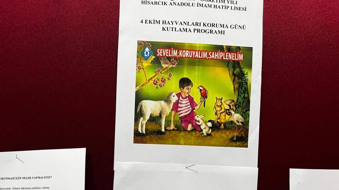 “ 4 Ekim Hayvanları Koruma Haftası “ kutlandı.